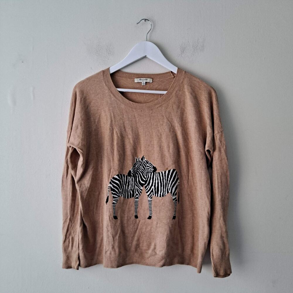 Madewell Camel Color Zebra Graphics Lightweight C… - image 3